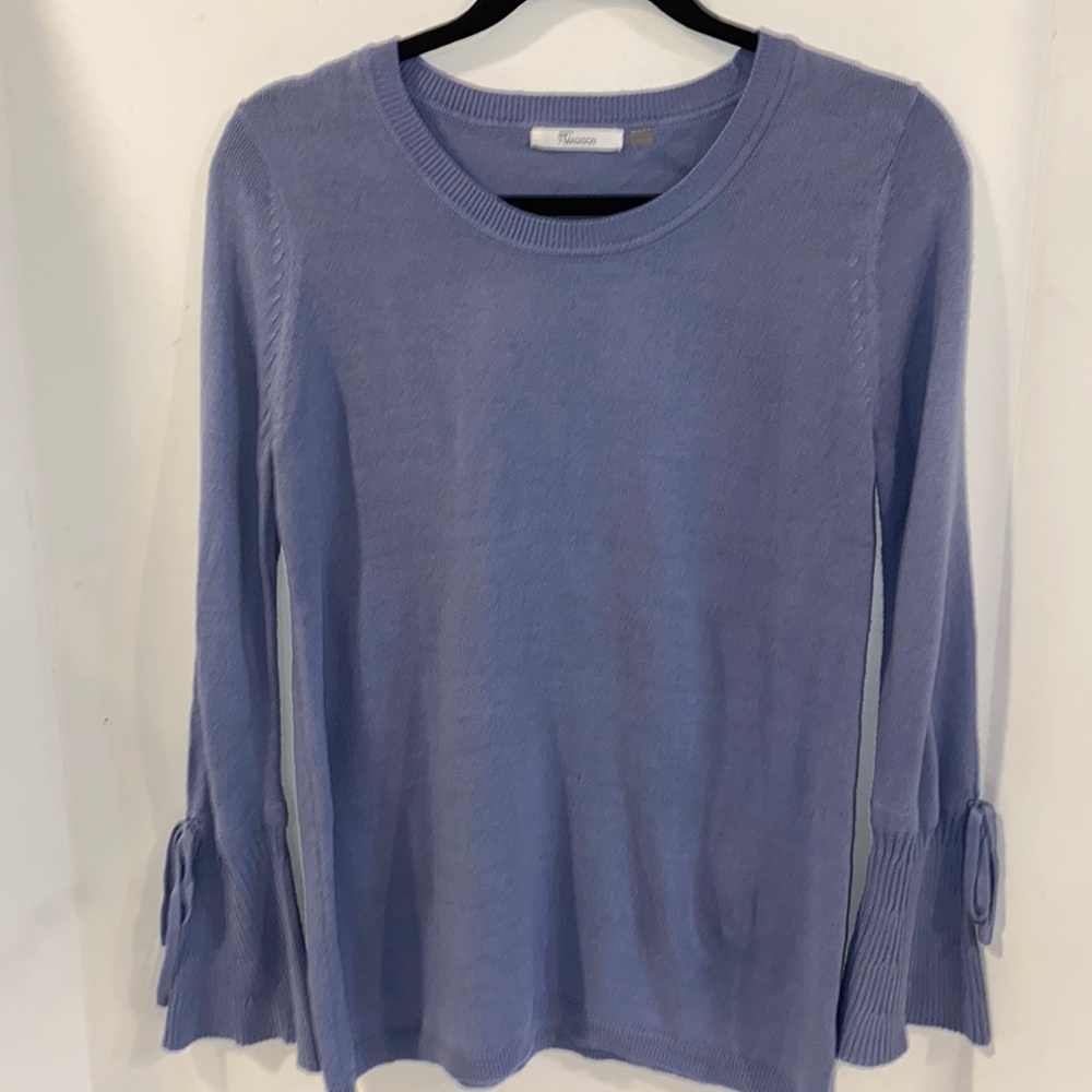 89+Madison Blue Pullover Cardigan Long Sleeve Bell Shape Cuff Sweater Size M - Picture 1 of 10